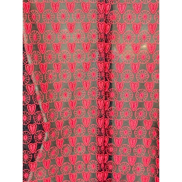 Anna Sui Ruffled Embroidered Tulle Blouse, Red fancy NWOT - Size 2 - Picture 4 of 7